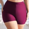Plain Elastic Waist Swim Shorts