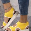 Casual Cut Out Mesh Fabric Slip On Sandals