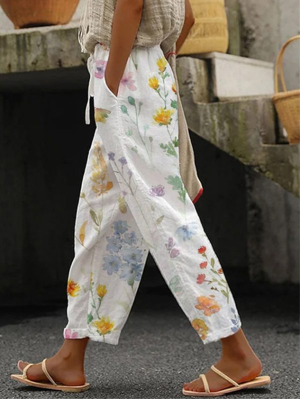 Floral Casual Loose Pants