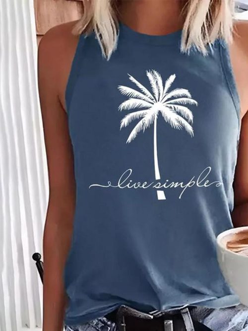 Comfy Round Neck Sleeveless Top