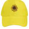 Women's Sunflower Print Cotton Fit Adjustable Hat