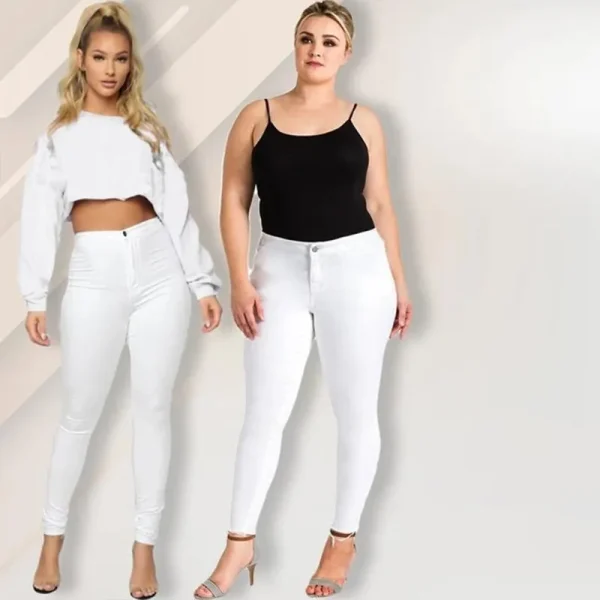 HIGH-RISE STRETCH PLUS SIZE JEANS