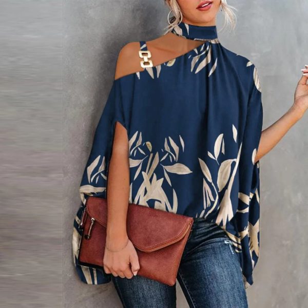 Casual Blue Print Top