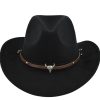 Metal Bull Skull Cowboy Hat