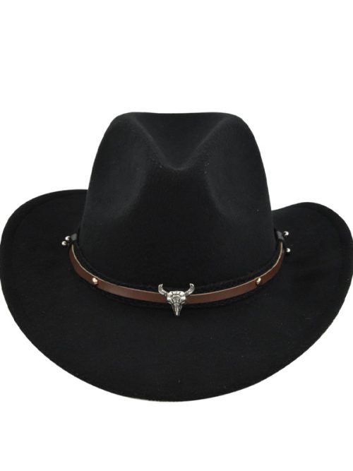 Metal Bull Skull Cowboy Hat