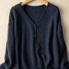 100% Natural Material Knitted Cardigan Women's Literary Retro Loose And Thin Spring And Autumn Sweater Coat In One-Size