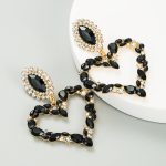 Black_2bc94bf4-1c40-4a6c-999f-27c28789107a.jpg Women Girl Heart Shaped Shiny Rhinestone Earring