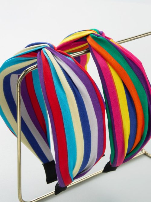 O1CN014z5M5D2LDsRB8Kcj0__2206398079659-0-cib.jpg Women Rainbow Fabric Wide-Brimmed Headband Hairband