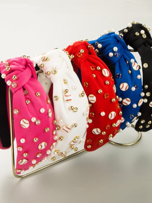 Trendy Pearl Decorated Fabric Headband Wide-Brimmed Hairband Hair Accessary for Women Girl Ladies