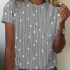 Women's Casual Holiday Weekend T-shirt Tee polka dots Short Sleeve Print Geometric Round Neck Basic Top