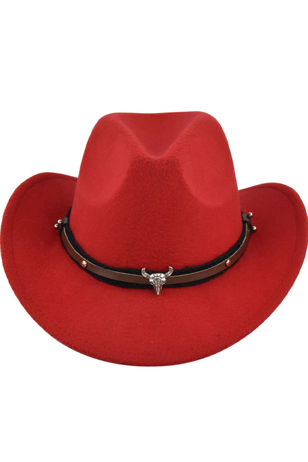 Metal Bull Skull Cowboy Hat