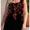 Women's Plus Size Tops Tank Top Floral Print Sleeveless Strap Streetwear Preppy Daily Going out Polyester Spring Summer Green Blue