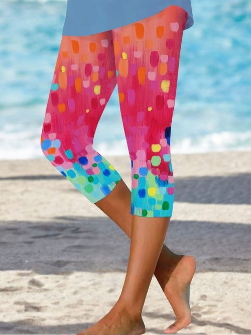 Vacation Abstract Tight Leggings