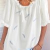 women's elegant fungus collar Loose Casual Cotton Shirt