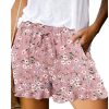 Women's Wide Leg Shorts Black White Pink Fashion Basic Holiday Weekend Ruffle Side Pockets Micro-elastic Short Comfort Floral S M L XL 2XL