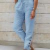 Cotton Casual Loose Buttoned Pants