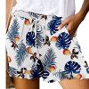 Women's Wide Leg Shorts Black White Pink Fashion Basic Holiday Weekend Ruffle Side Pockets Micro-elastic Short Comfort Floral S M L XL 2XL