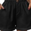Women's Wide Leg Shorts Faux Linen Black White Wine Fashion Casual Weekend Side Pockets Short Comfort Plain S M L XL 2XL