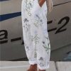 Women's Wide Leg Pants Trousers Faux Linen White Light Green Pink Casual Holiday Weekend Side Pockets Full Length Comfort Floral S M L XL XXL
